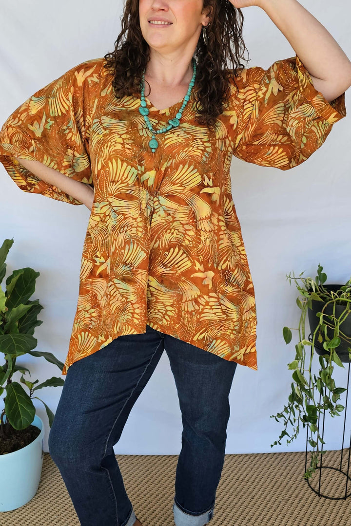 Desert Sand Isla Top with Bell Sleeve