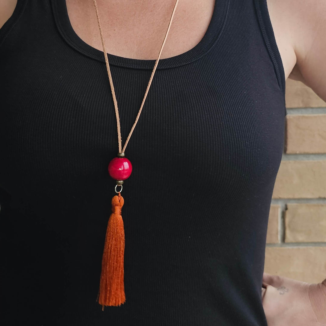 Free Pink/ Orange Necklace With Orders Over $150