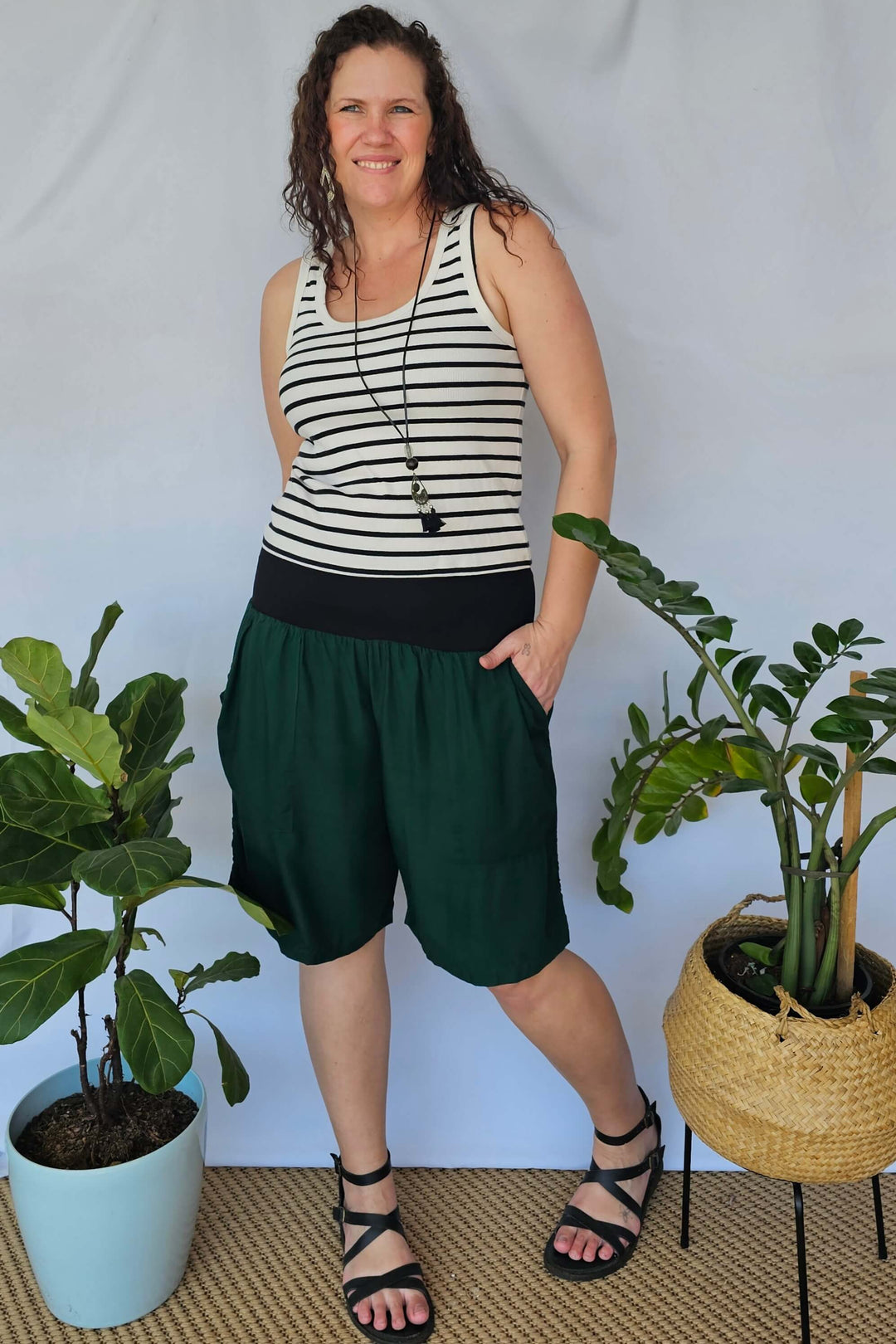 Moody Green Tummy Shaper Shorts