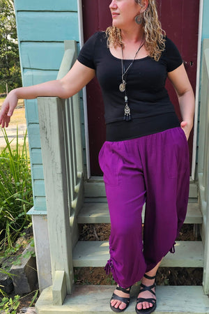 Purple Tummy Shaper Pants (Narrower waistband)