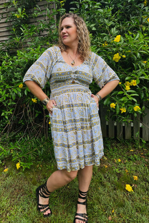 Summer Crinkle Cinch dress