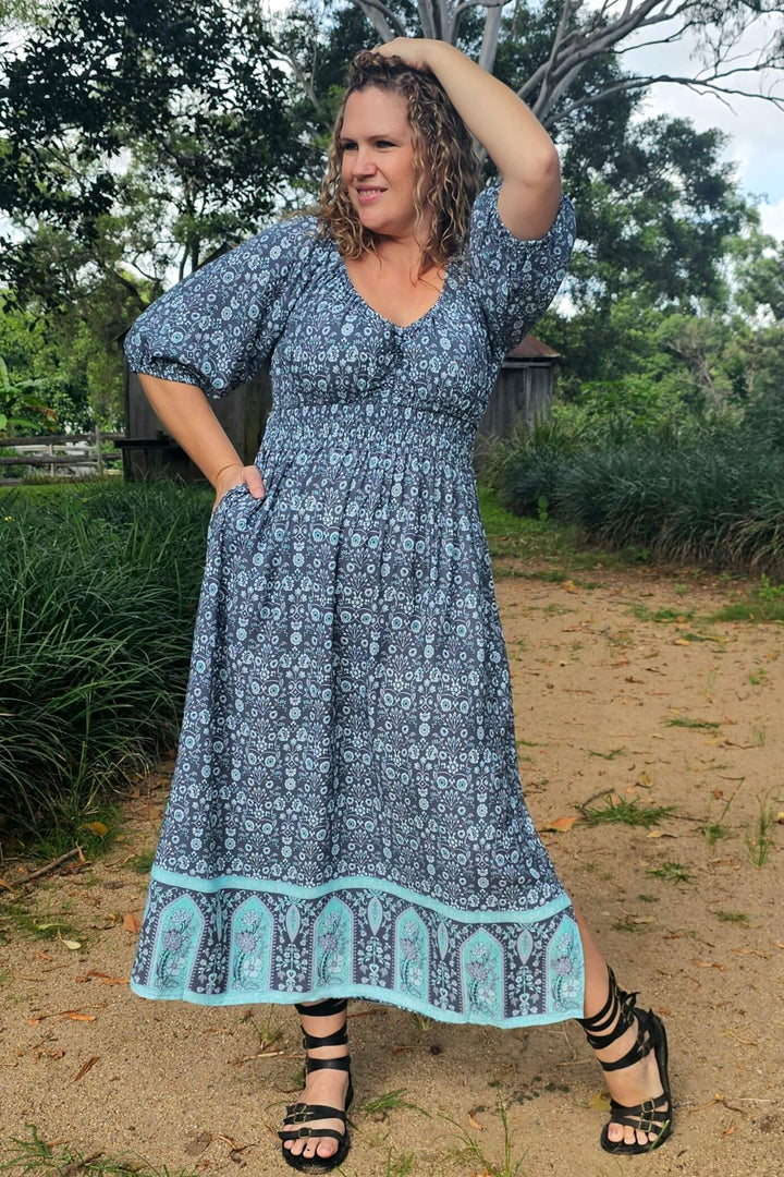 Peppermint Maxi Cinch dress