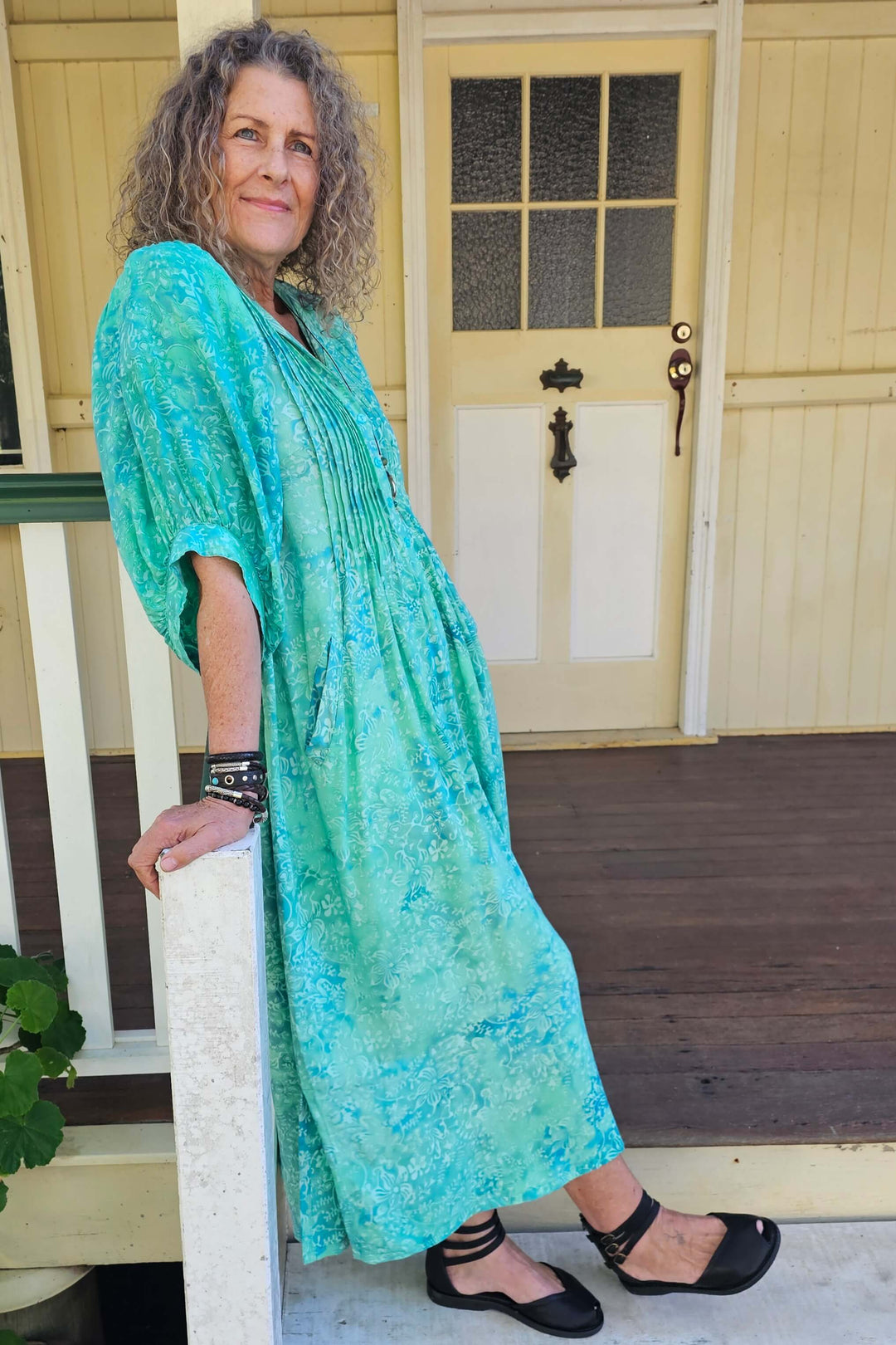 Mint Bell sleeve Dress