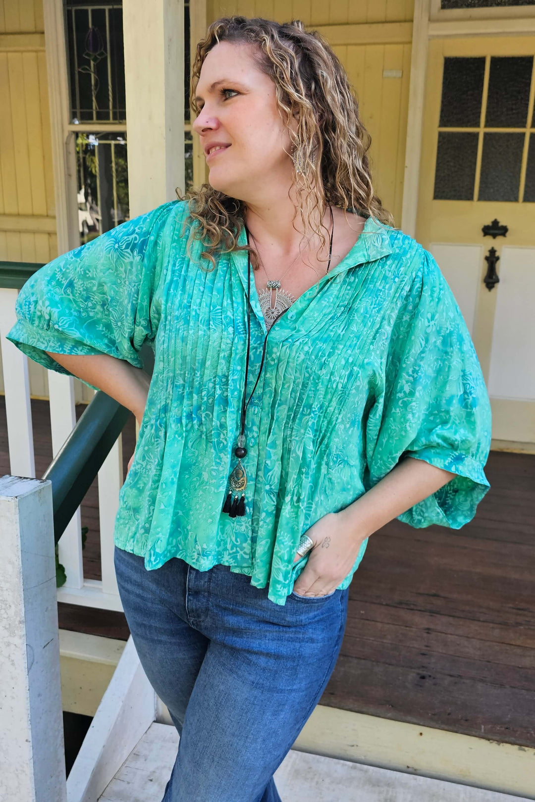 Mint Bell Sleeve Top