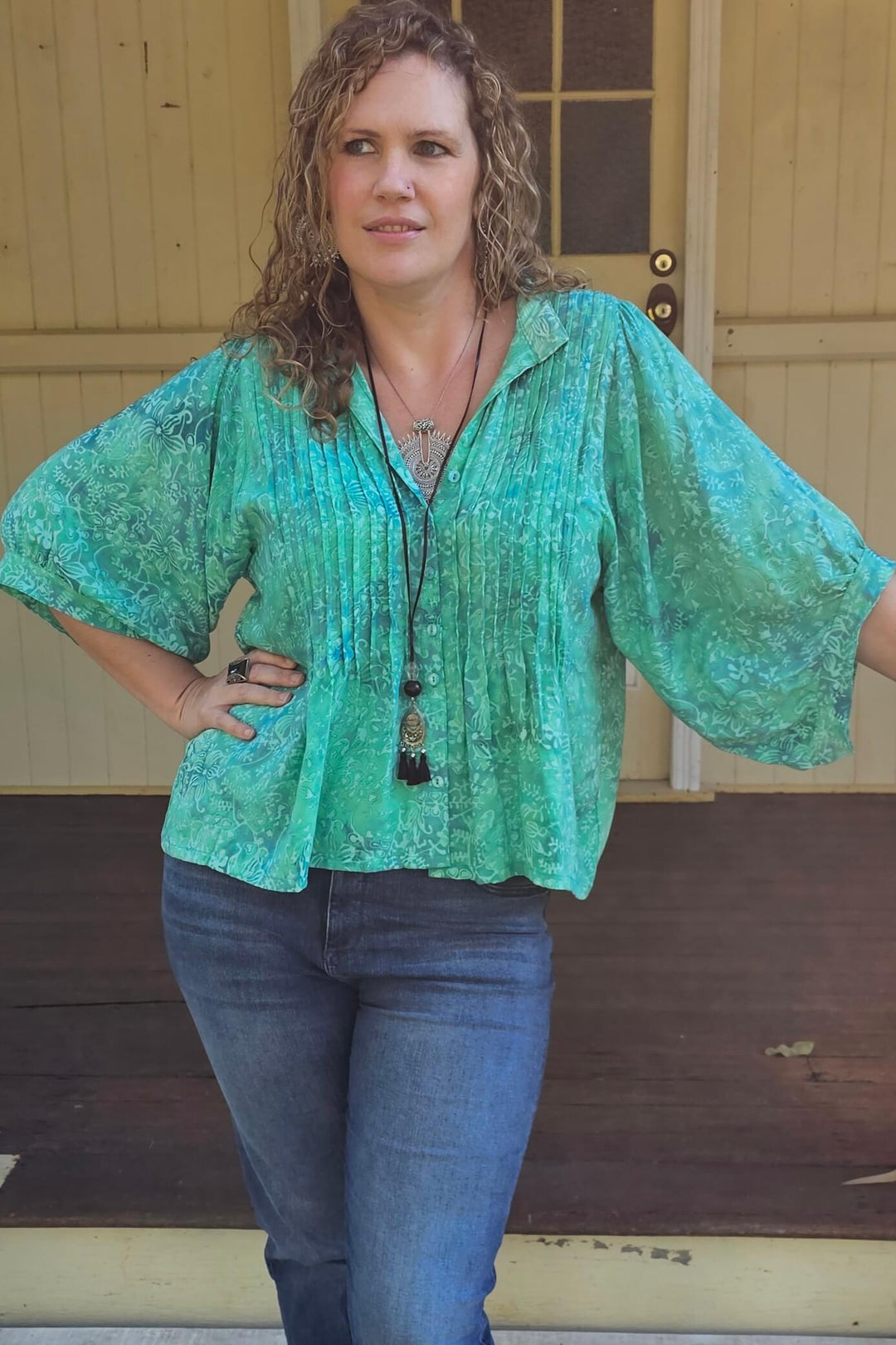 Mint Bell Sleeve Top