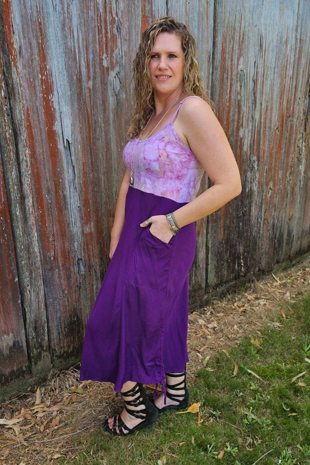 Purple Singlet Summer Dress