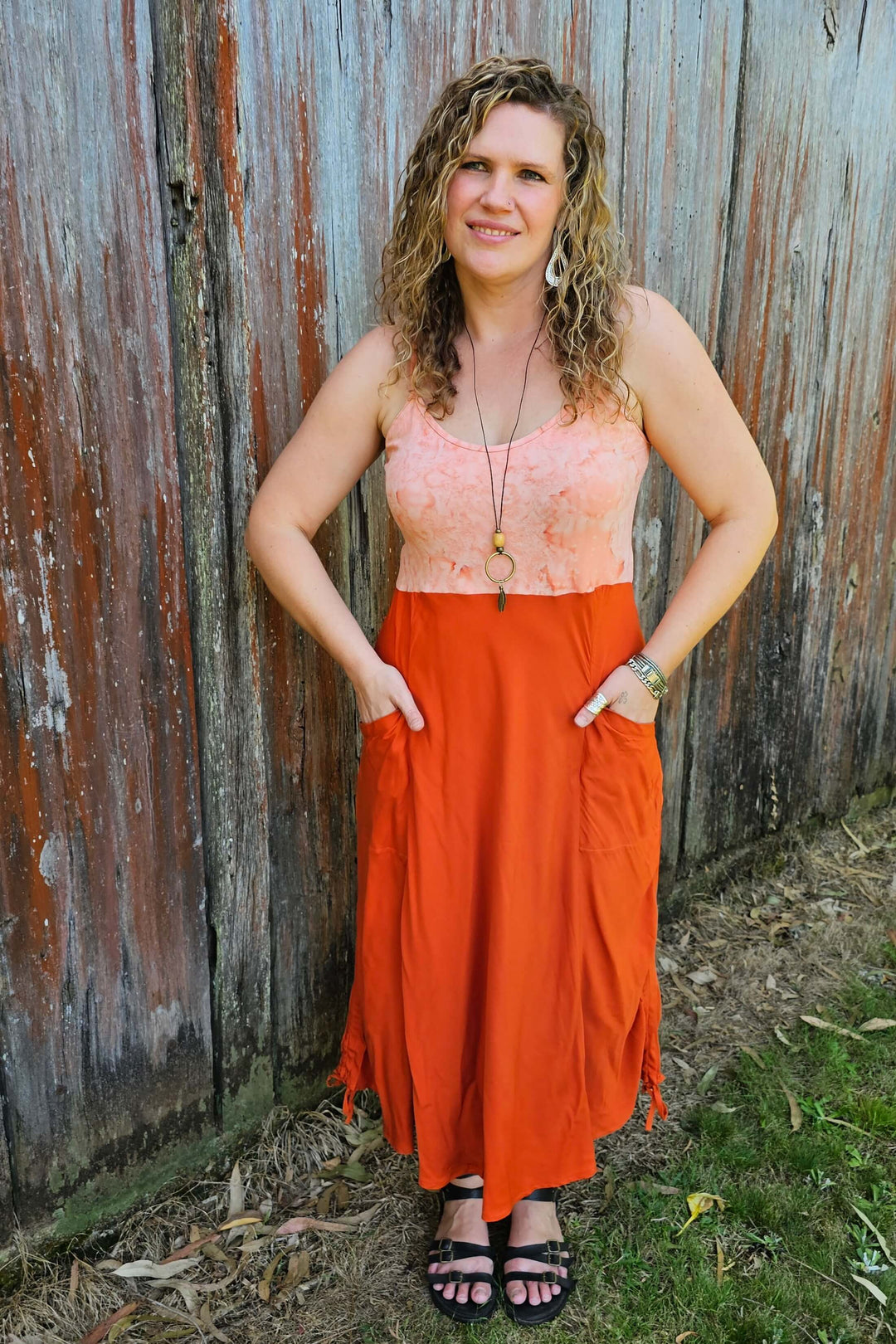 Rust Singlet Summer Dress