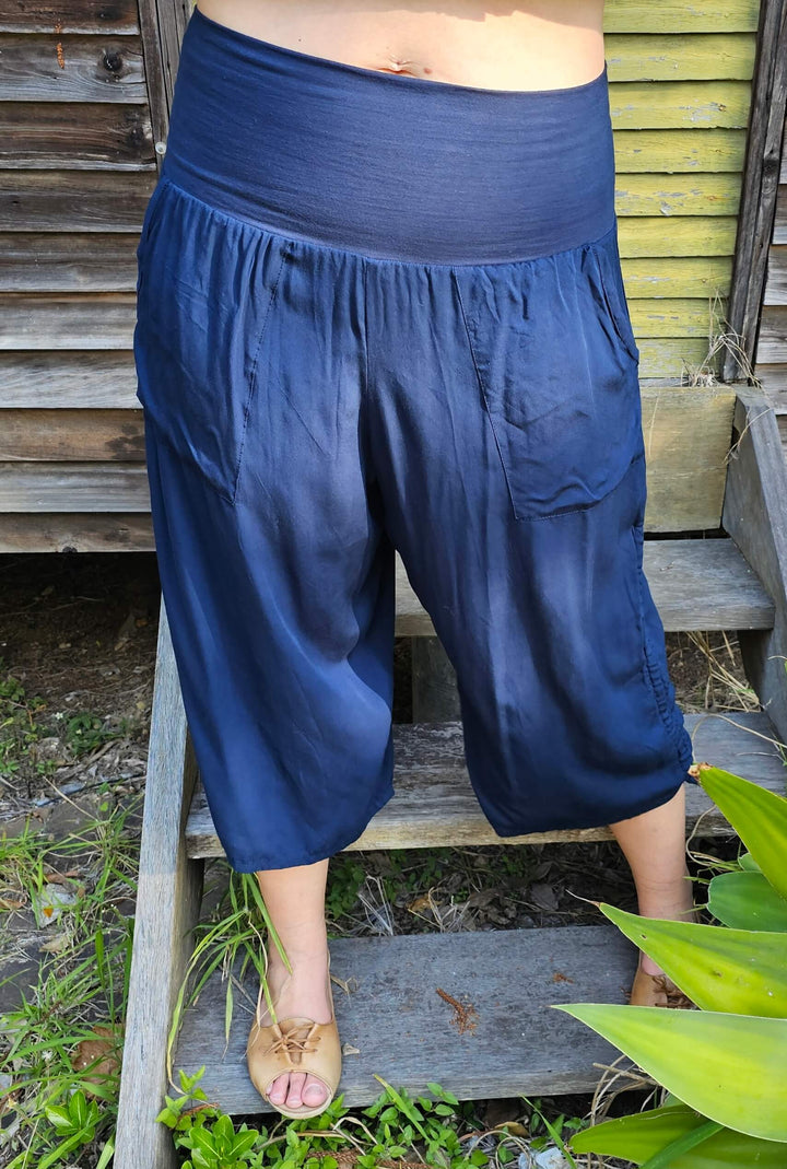 Navy 3/4 Tummy Shaper Pants