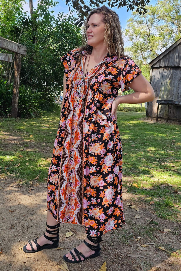 Posie Maxi Dress with Frill Sleeve