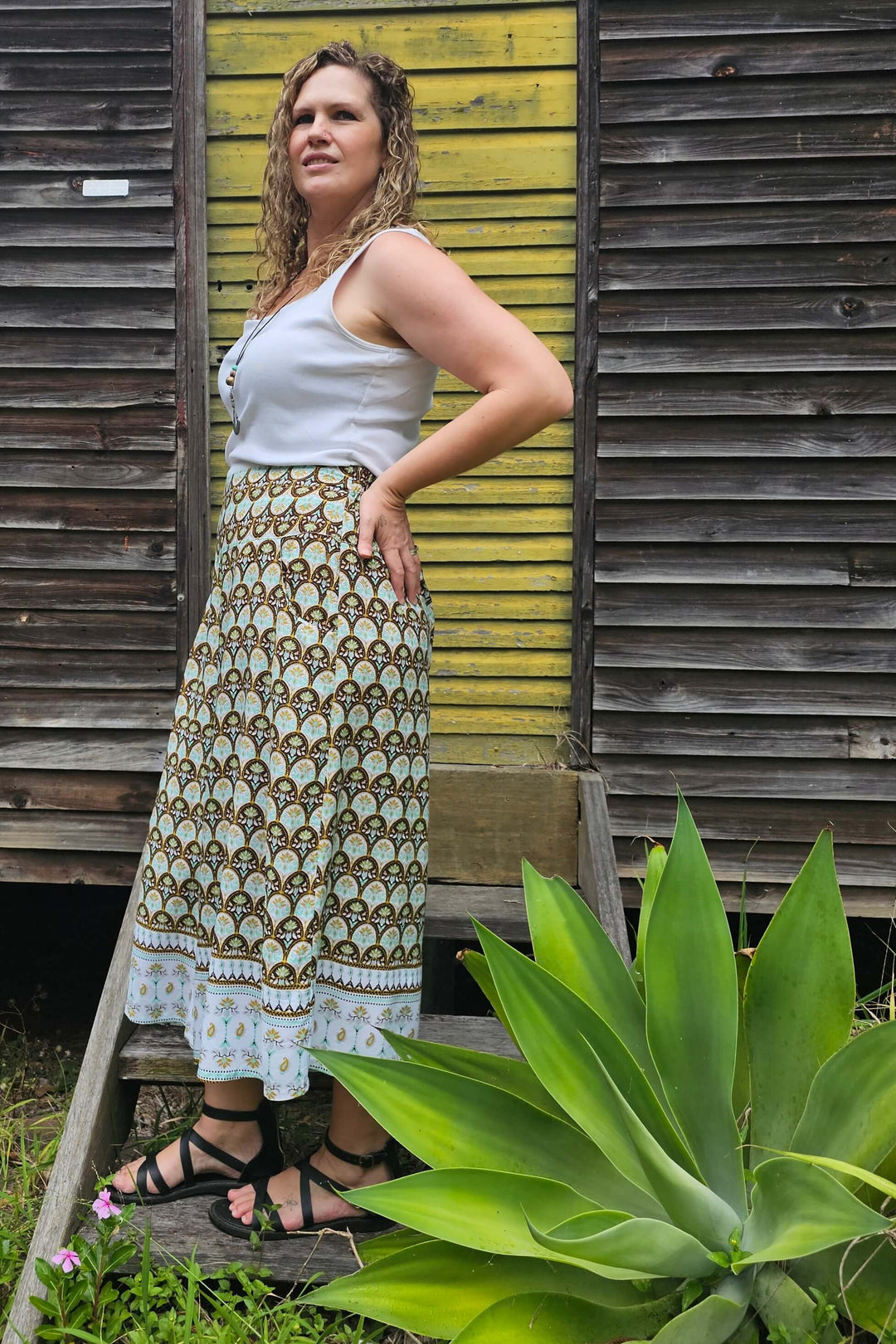 Retro Mint Wide Leg Pants