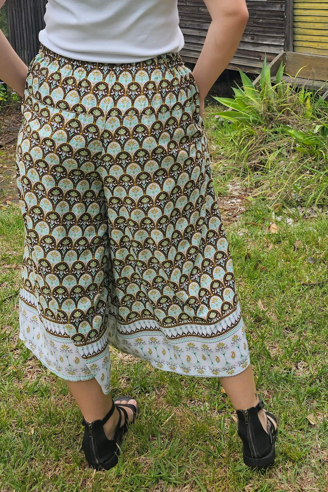 Retro Mint Wide Leg Pants