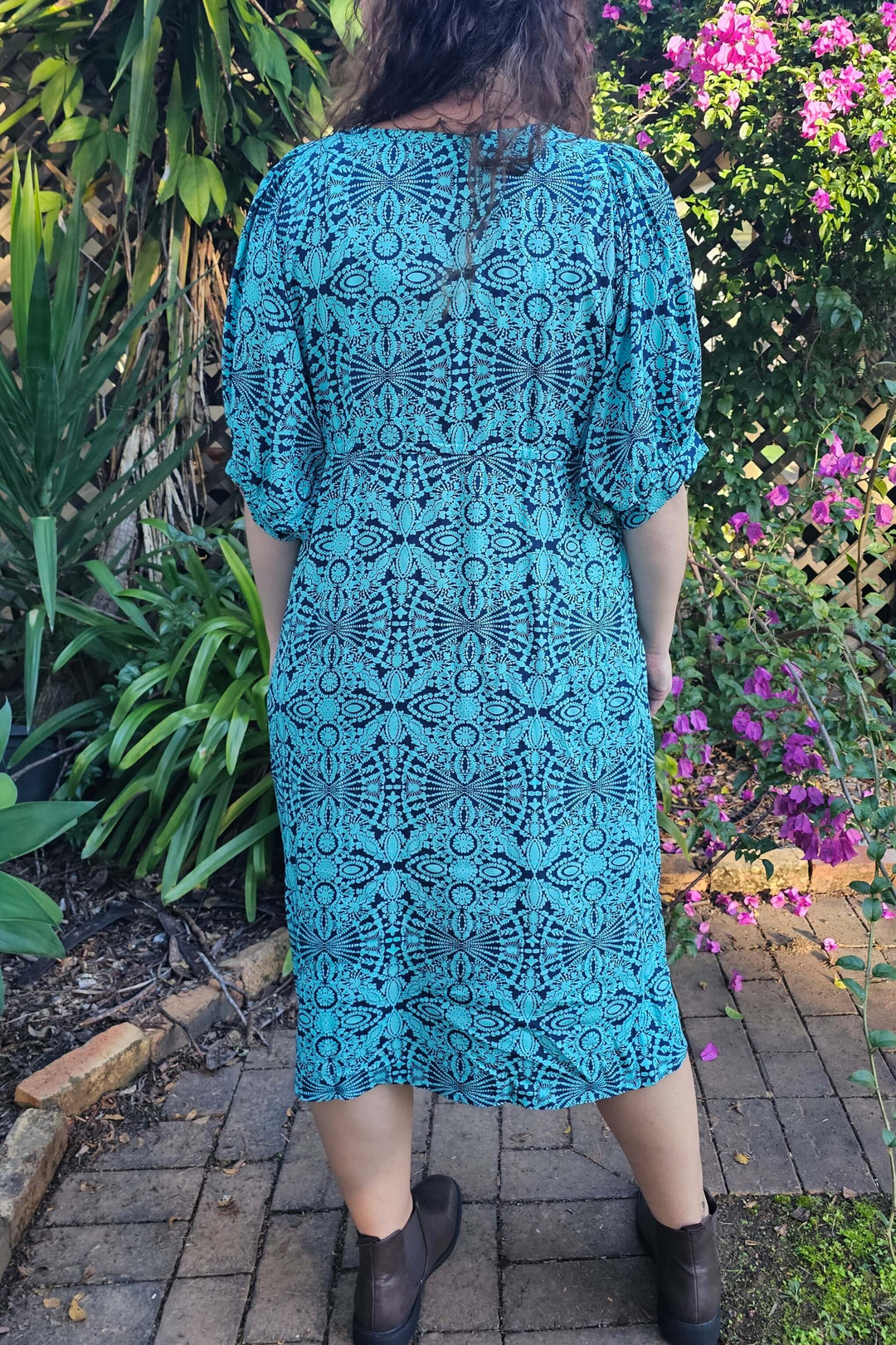 Blue Mandala Remi Midi Dress