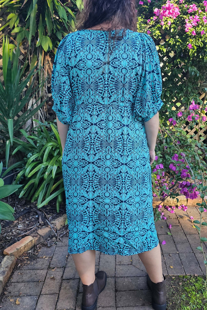 Blue Mandala Remi Midi Dress