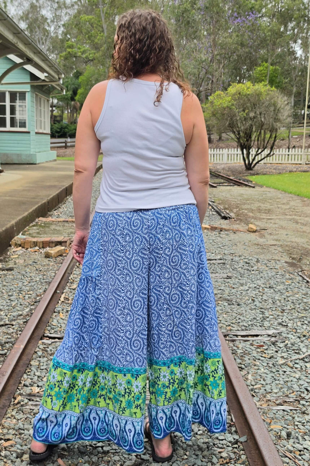 Blue Lagoon Frill Pants