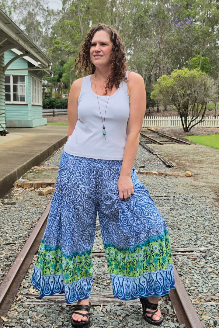 Blue Lagoon Frill Pants