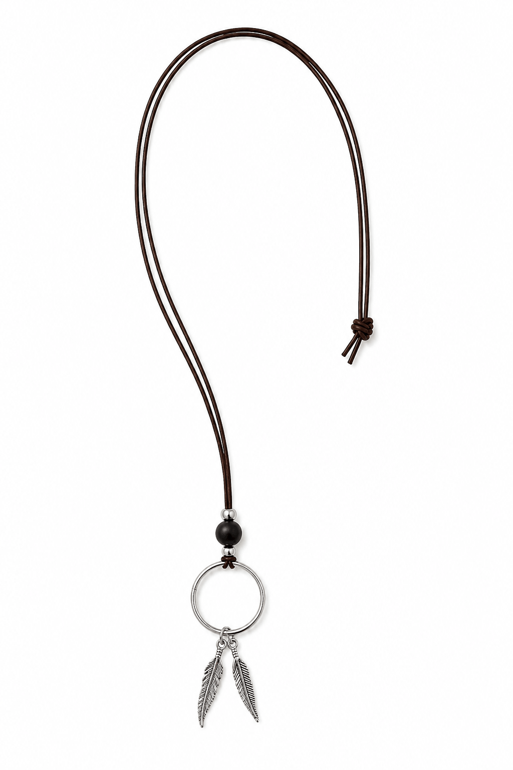 Black Handmade Leather Necklace