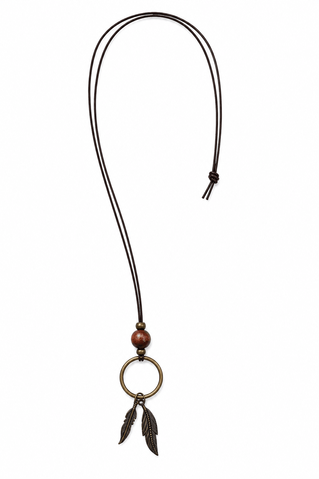 Brown Handmade Leather Necklace