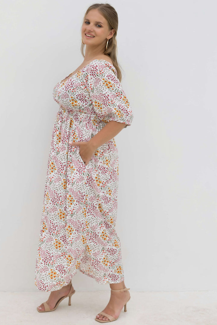 Springtime Maxi Cinch dress