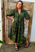 Evergreen Cotton Bell sleeve Dress- please size down * read description