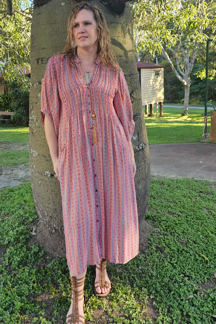 Pink Bell sleeve Dress