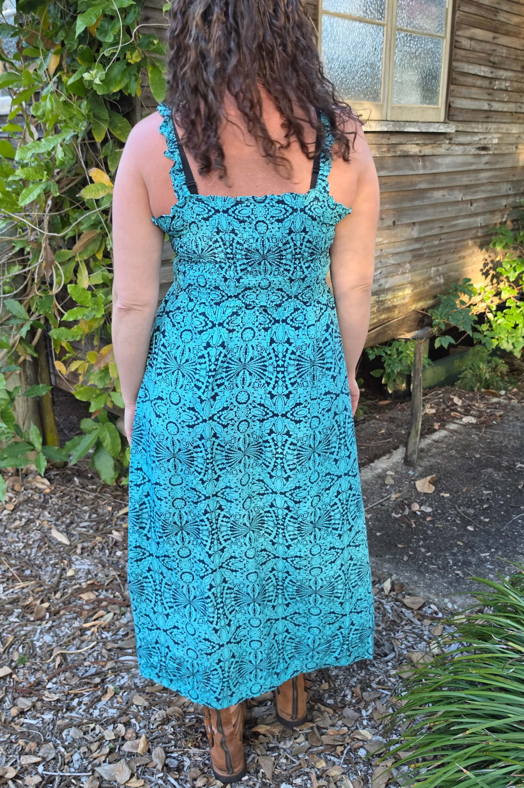 Blue Mandala Faye Maxi Dress