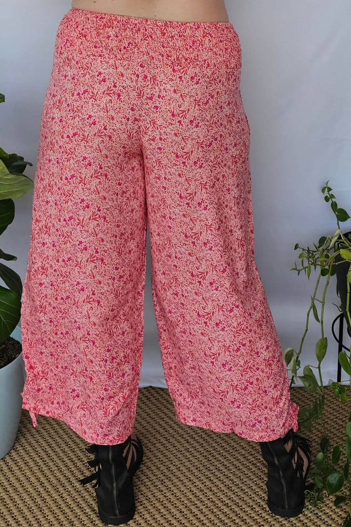 Pink Blossom Boho 7/8 Pants
