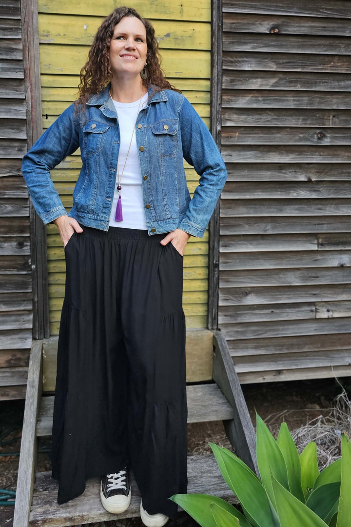 Black Frill Pants