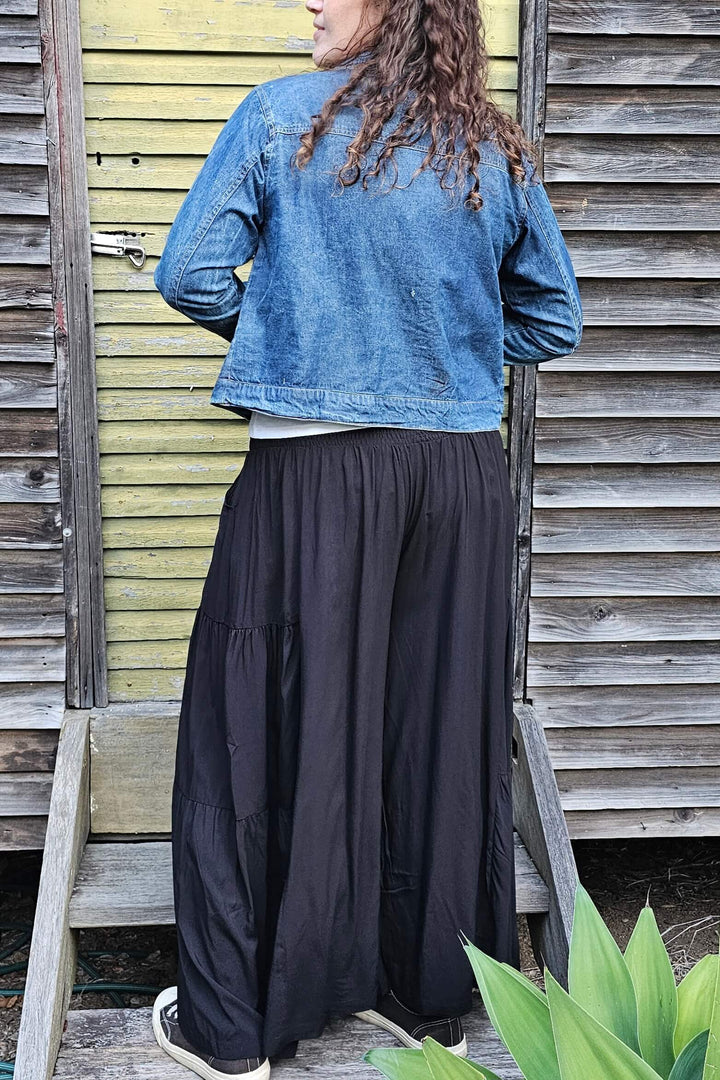 Black Frill Pants