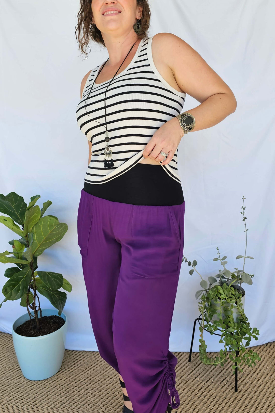 Purple Tummy Shaper Pants