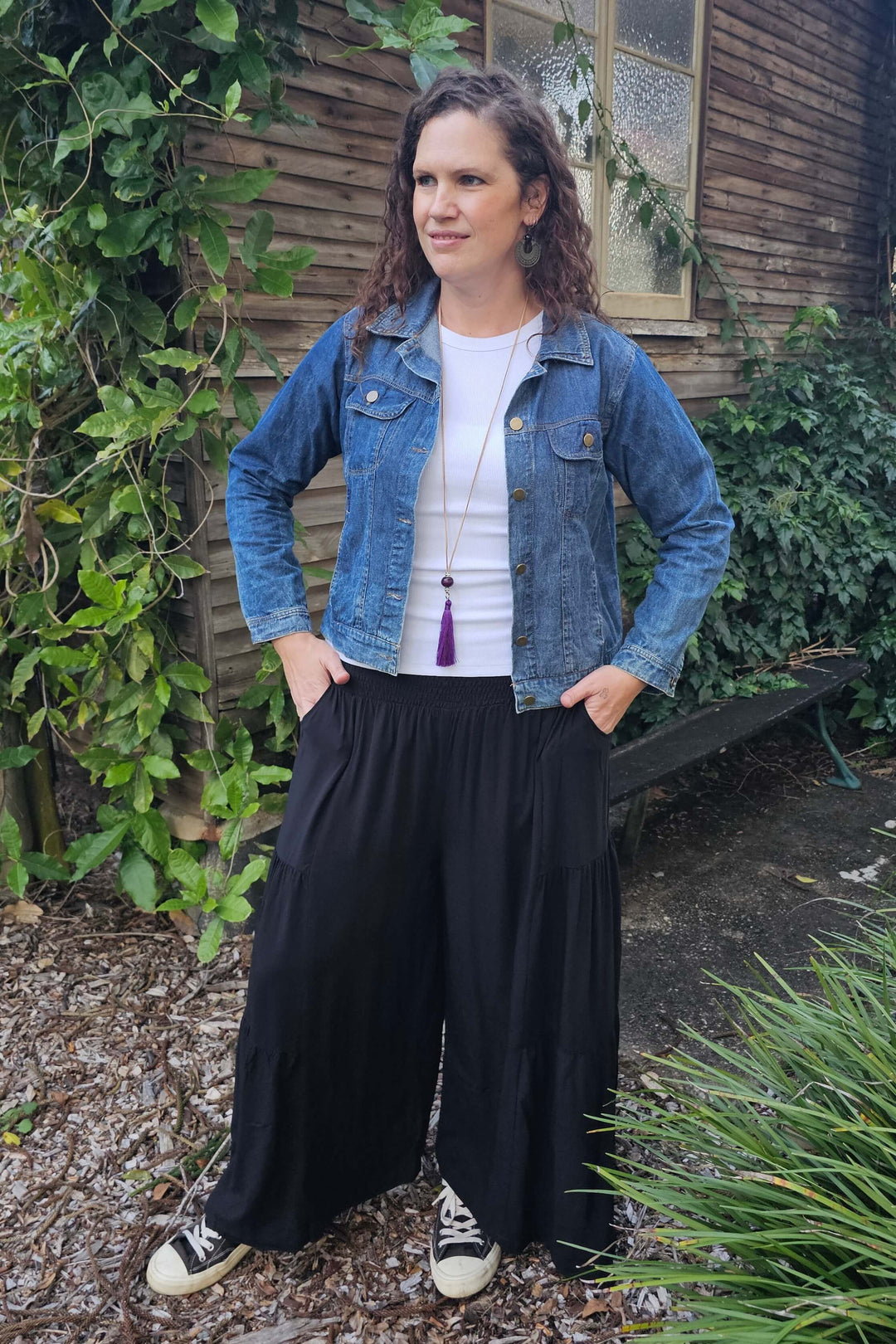 Black Frill Pants