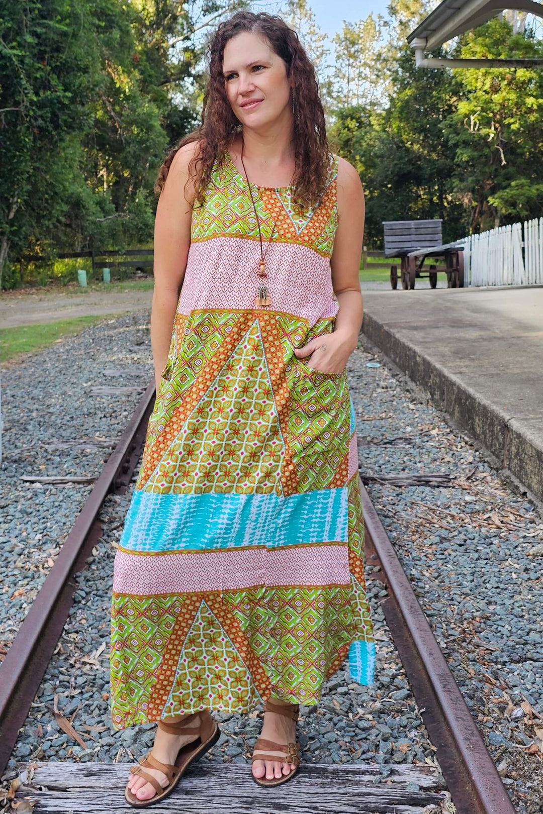 Sunlit Shift Maxi Dress