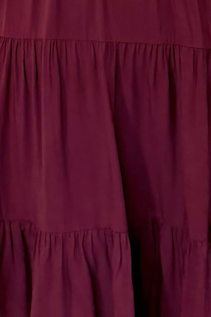 Maroon Remi Midi Dress
