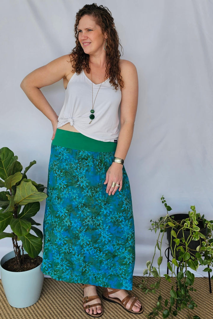 Teal Maxi Skirt