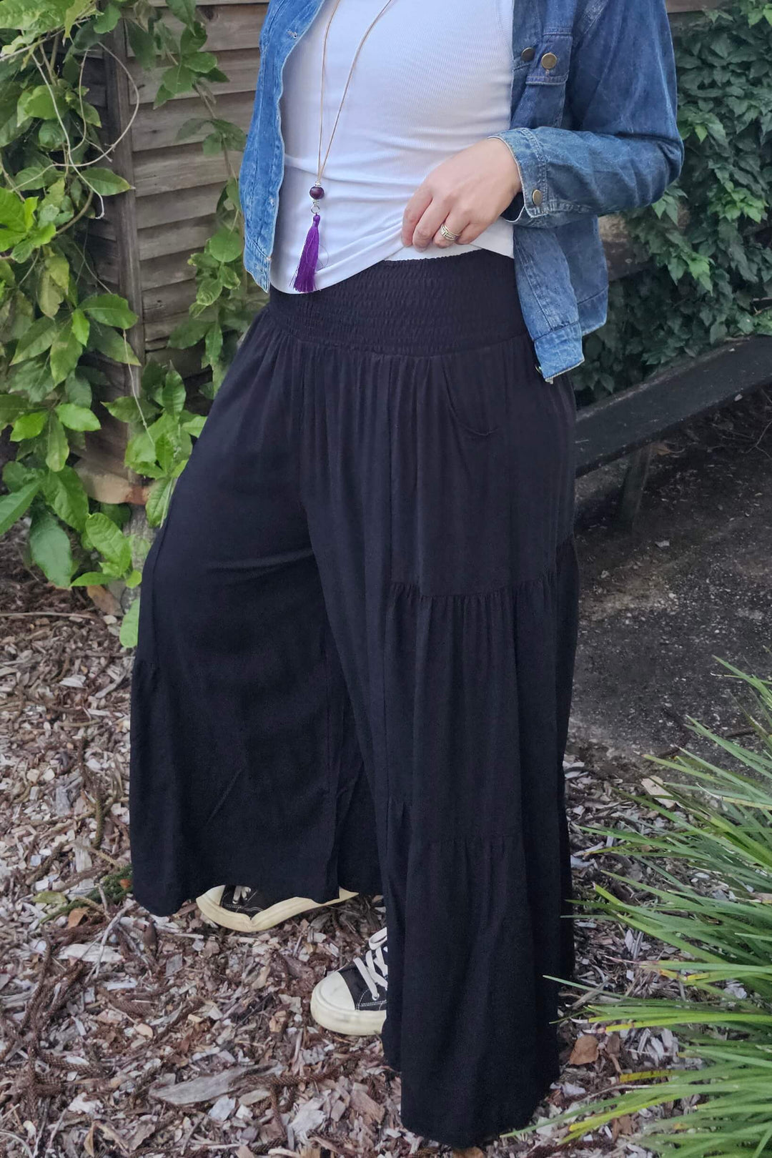 Black Frill Pants