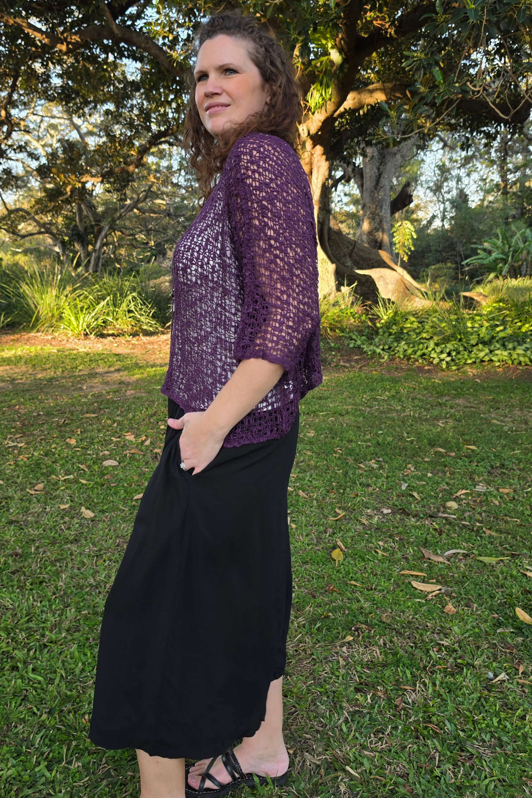 Purple Slouch Knit Top