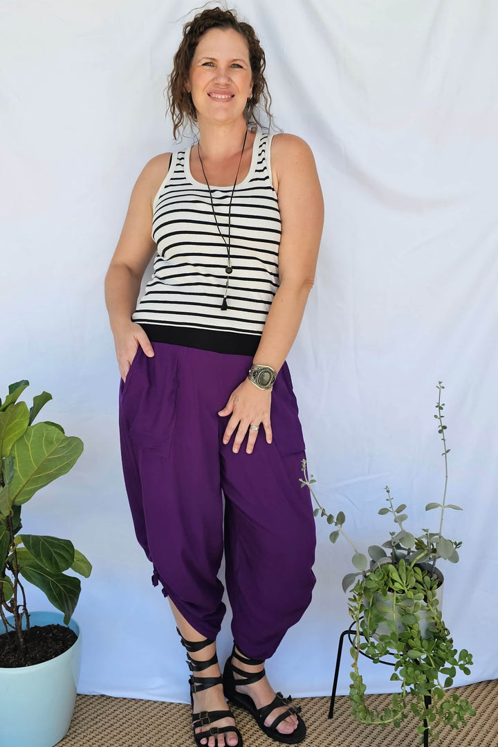 Purple Tummy Shaper Pants