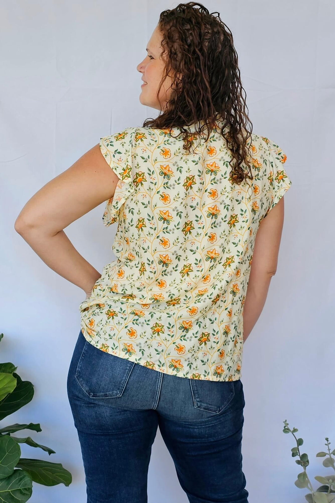 Zesty Frill Pintuck Top