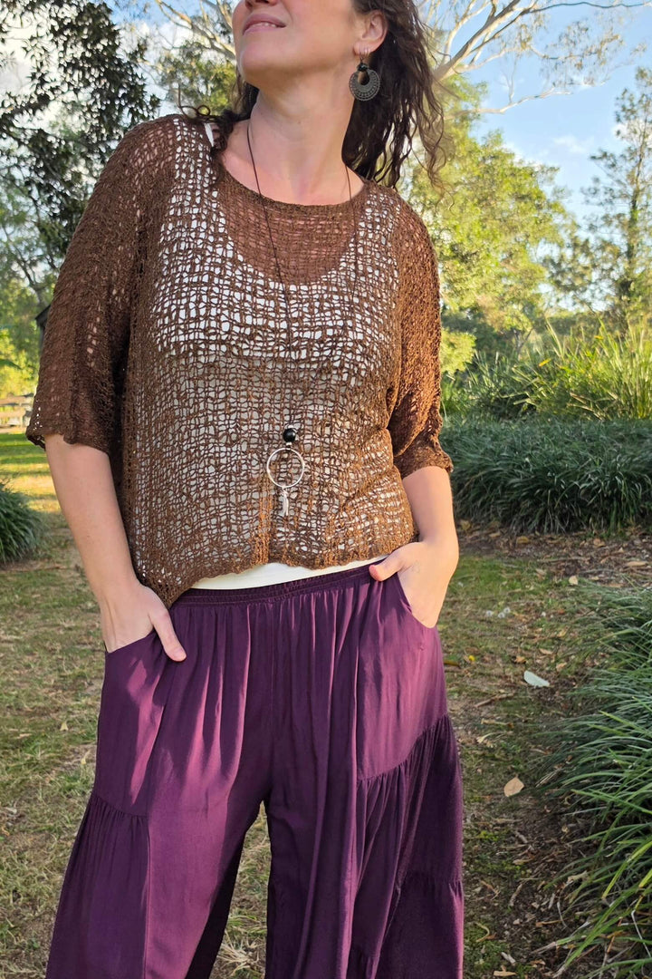 Cocoa Slouch Knit Top