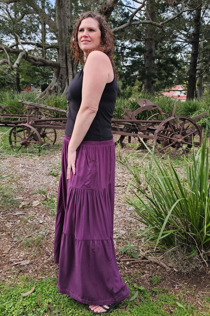 Plum Frill Pants