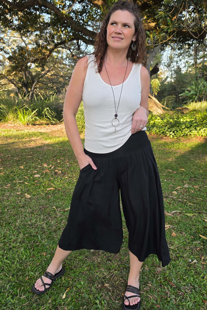 Black 7/8 Palazzo Pants