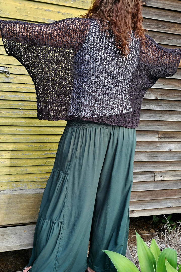 Black Slouch Knit Top