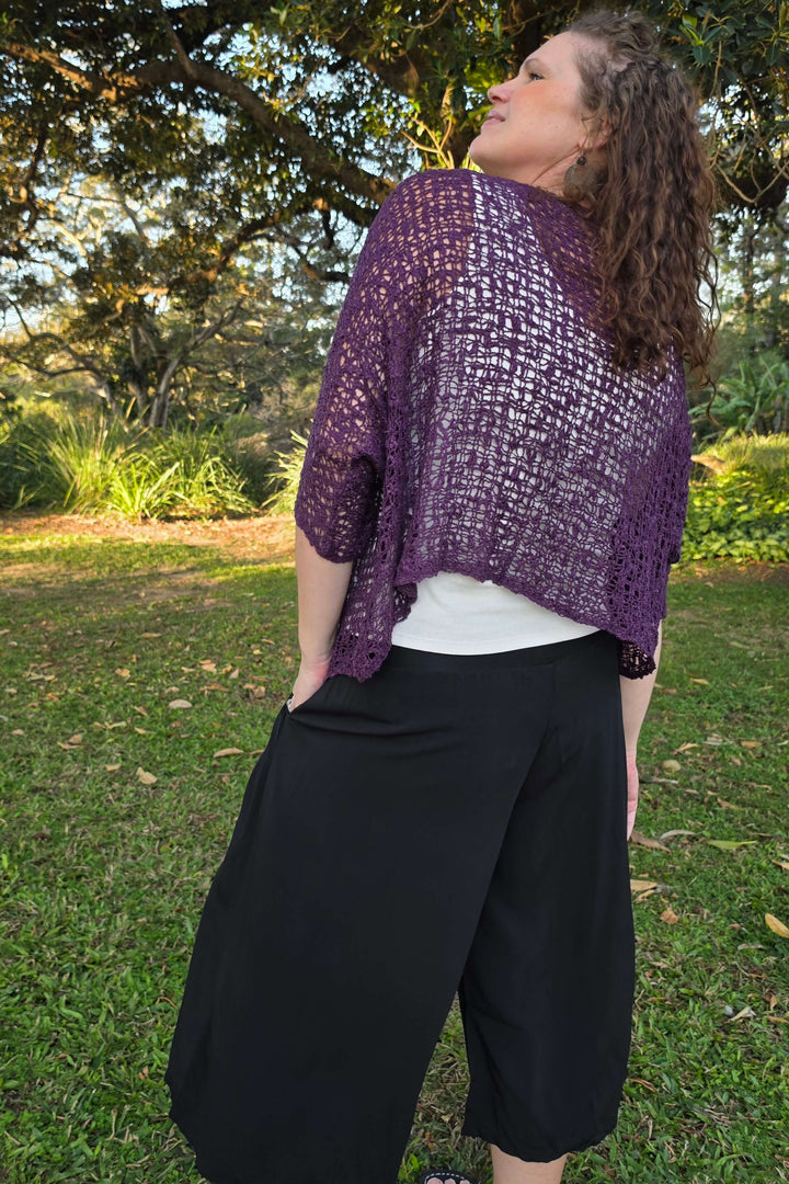 Purple Slouch Knit Top