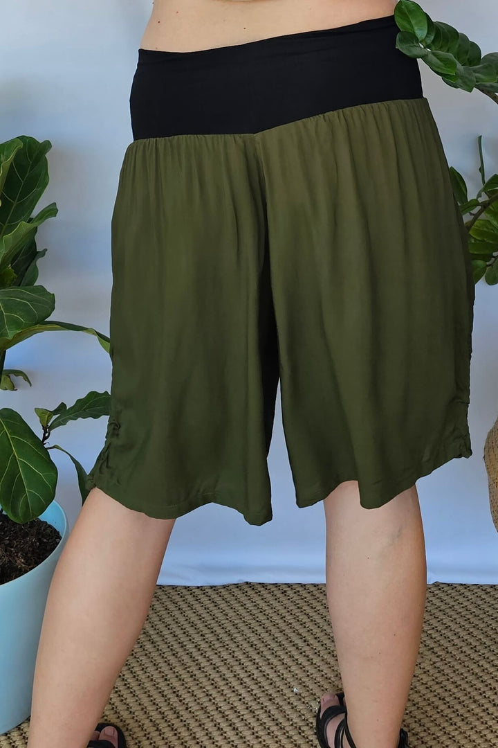 Khaki Tummy Shaper Shorts