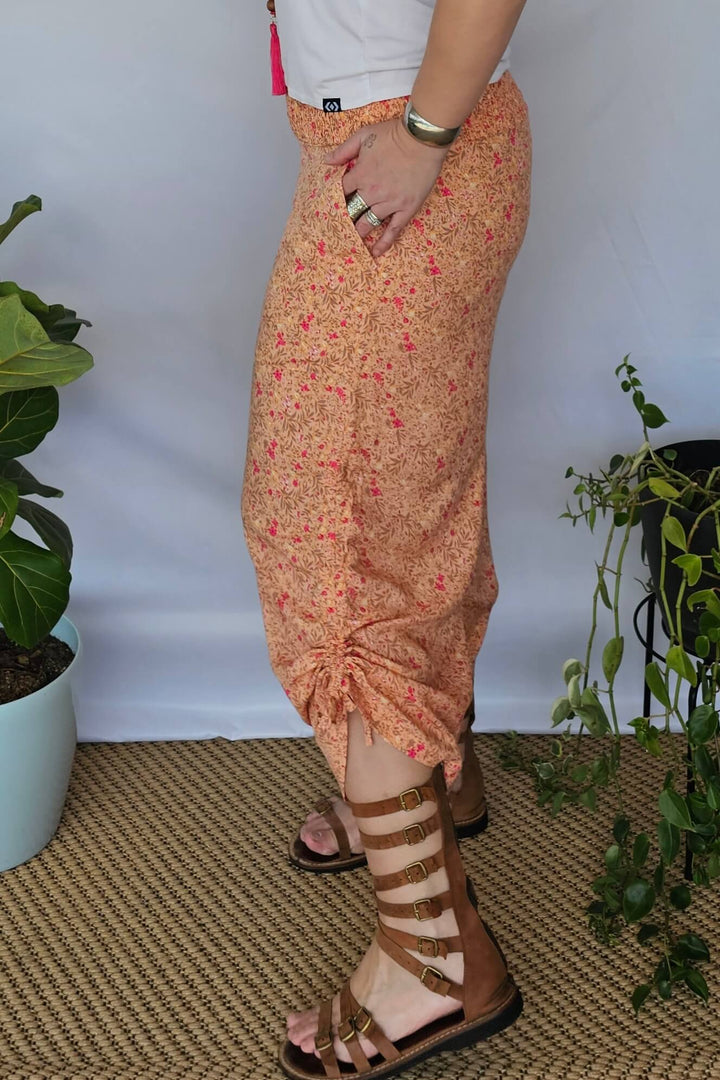 Peach Blossom Boho 7/8 Pants