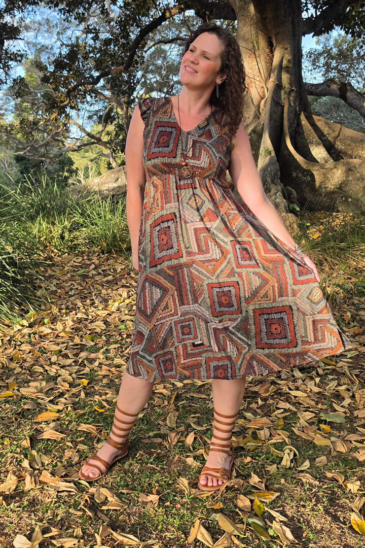 Retro Eden Midi Dress
