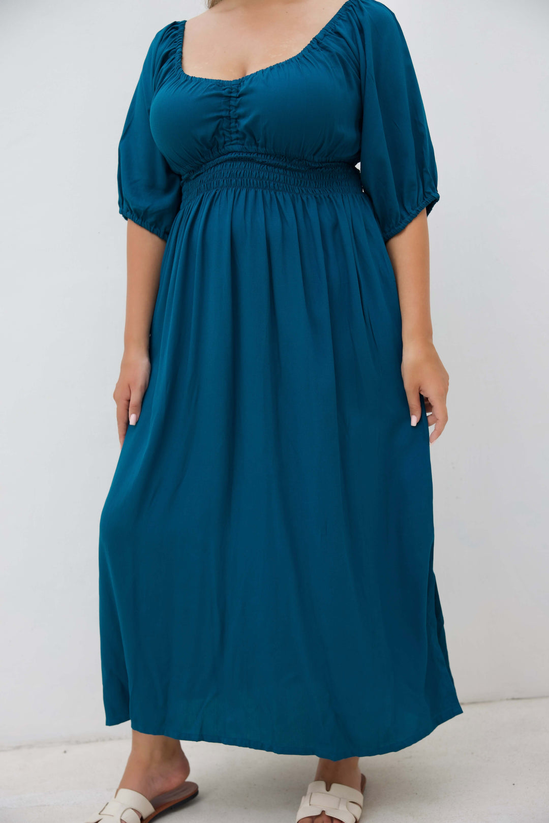 Emerald Maxi Cinch dress