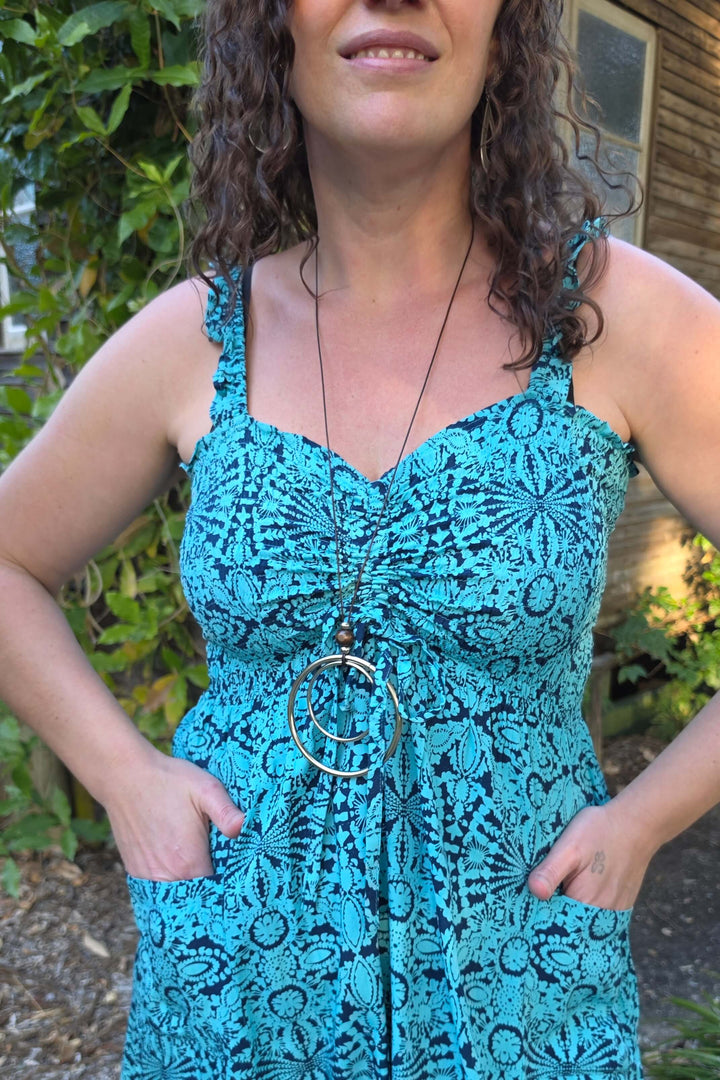 Blue Mandala Faye Maxi Dress