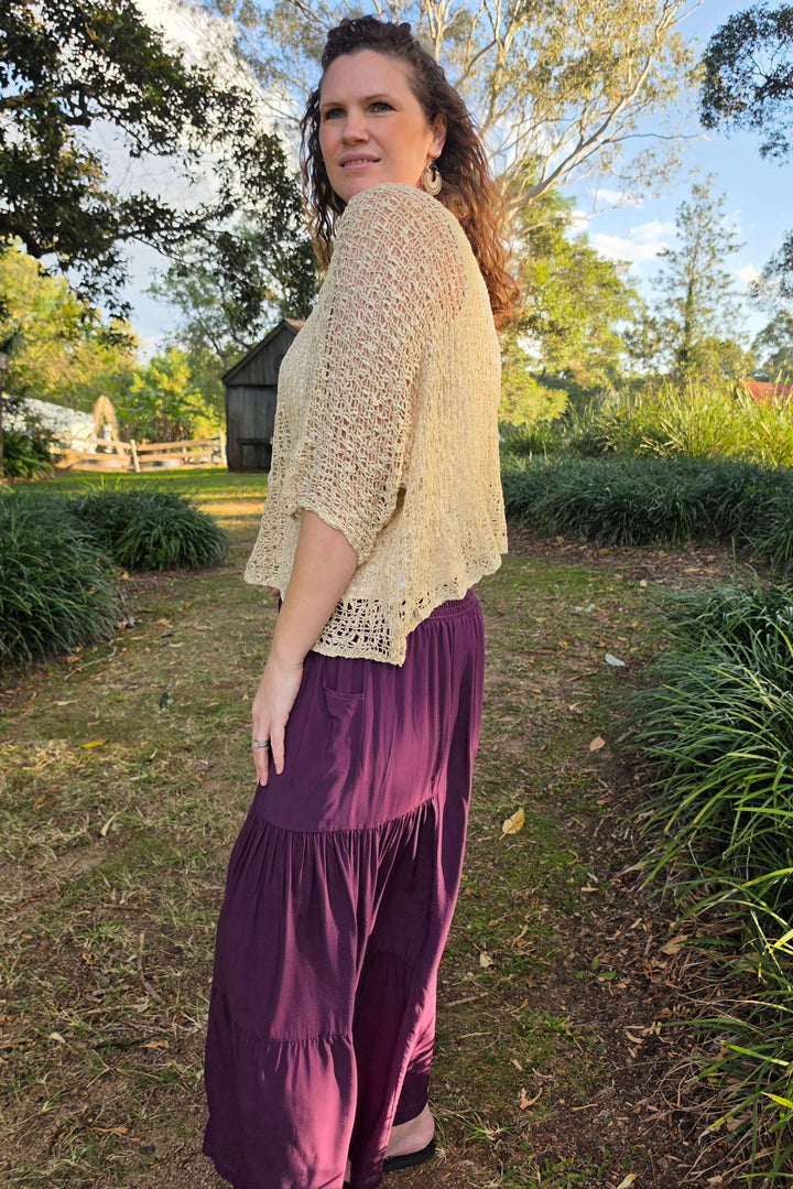 Taupe Slouch Knit Top