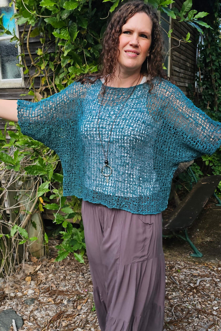 Emerald Slouch Knit Top