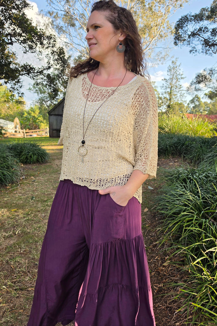 Taupe Slouch Knit Top